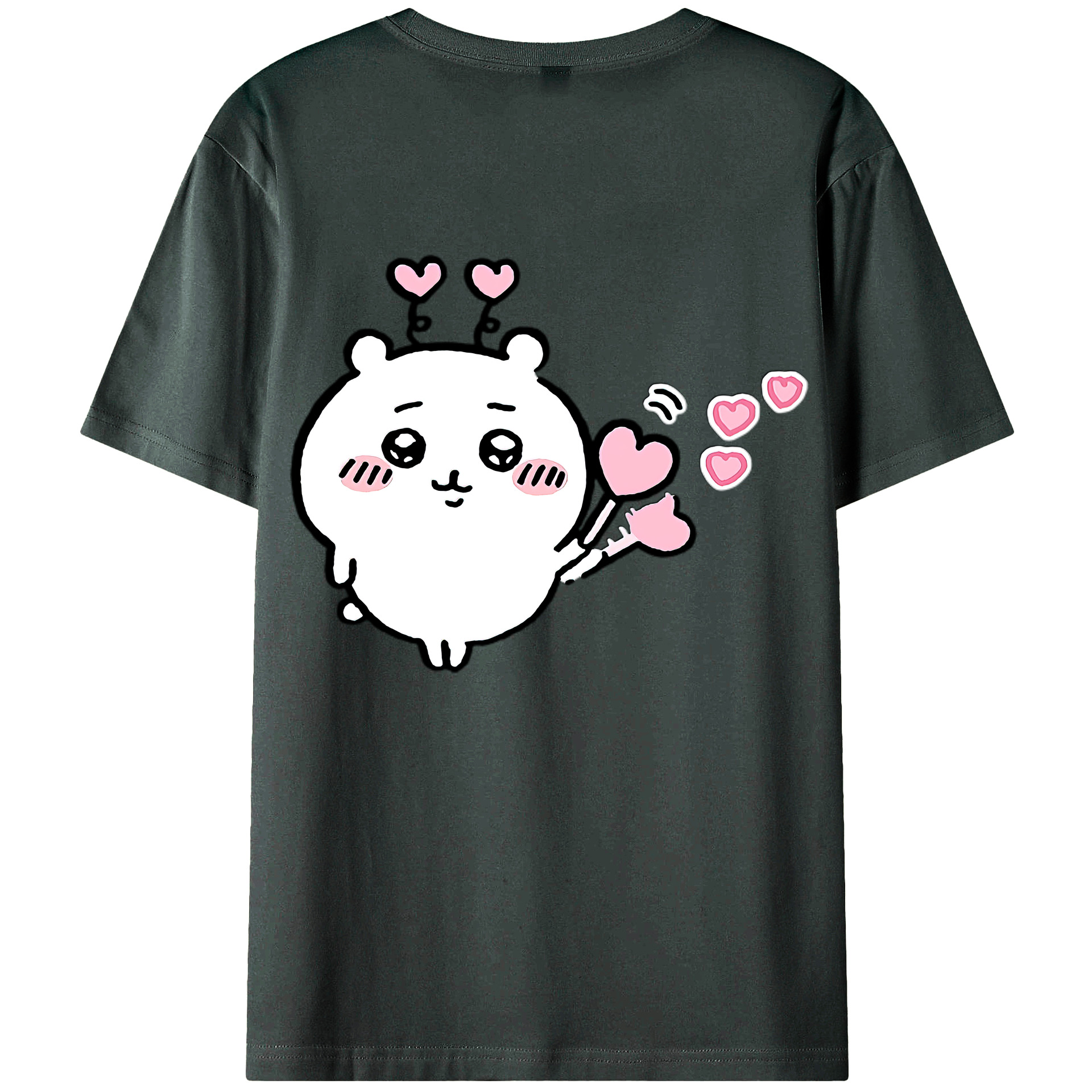 （画像用） ちいかわ ちいかわ Chii-kawa chiikawa 綿100％ メンズ半袖Tシャツ（バックプリント） 通気性